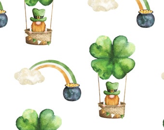 St Patrick's Day fabric design, Shamrock Seamless Surface Pattern, Digital Download, Commercial Licence, Non-Exclusive, paper and crafting