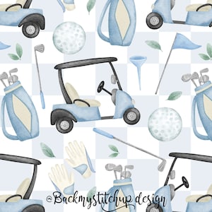 Golf Seamless Pattern, Golf Digital Paper, US Sport seamless fabric design, Unisex boys girls Golf Tumbler design, instant download
