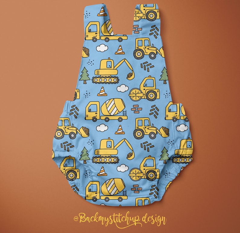 Construction Seamless Pattern, Digger Tractor Builder Fabric Design ...