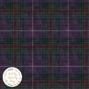 Purple Tartan Seamless Pattern, Winter Tartan Surface Pattern, Plaid Digital Download, Licenza Commerciale, Non Esclusivo
