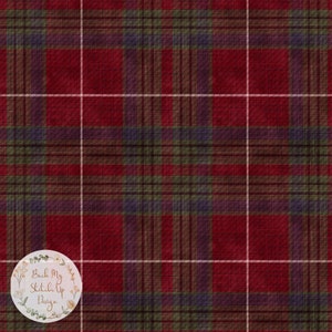 Red Tartan Seamless Pattern, Winter Tartan Surface Pattern, Plaid Digital Download, Commercial Licence, Non exclusive