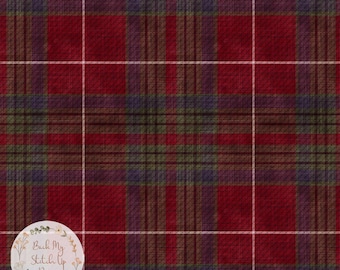 Red Tartan Seamless Pattern, Winter Tartan Surface Pattern, Plaid Digital Download, Commercial Licence, Non exclusive