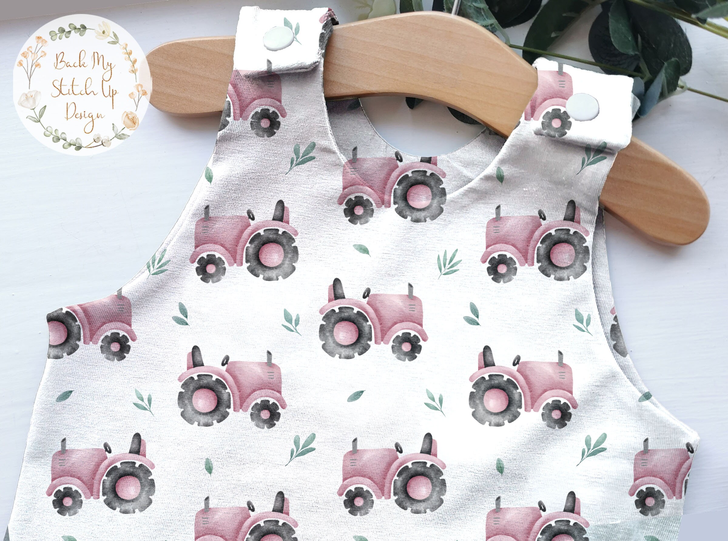 Pink Farm Pattern Pink Tractor Seamless Pattern, Girly Tractor Seamless File, Pink ...