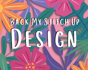 Licencia de uso comercial ampliada para un diseño impecable de Back My Stitch Up, licencia de impresión ilimitada para empresas.