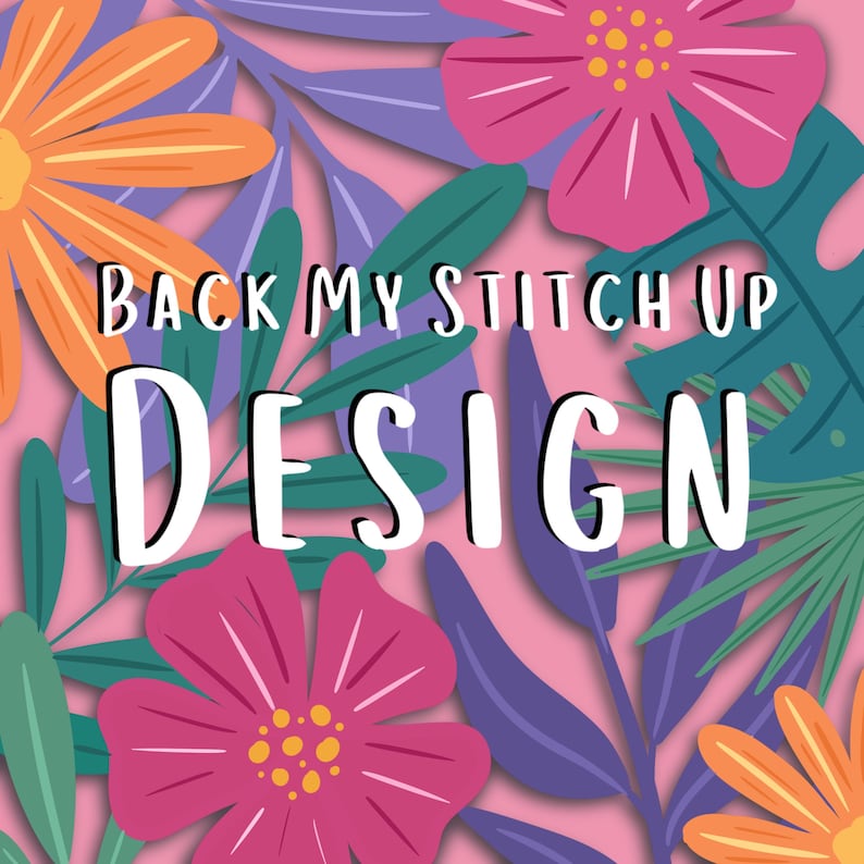 Uitgebreide licentie voor commercieel gebruik voor één naadloos Back My Stitch Up-ontwerp, onbeperkte printlicentie voor bedrijven. afbeelding 1