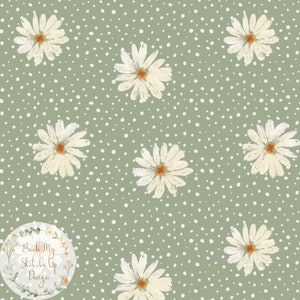 Watercolour Daisies seamless design file, Watercolour Floral Seamless Pattern, Vintage Daisy digital paper, Boho Floral fabric design