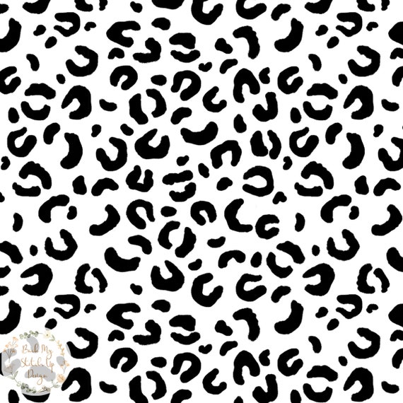 Mono Leopard Print Seamless Pattern, Black and white Cheetah skin Seamless  file, Monochrome Cheetah design, Leopard print digital paper