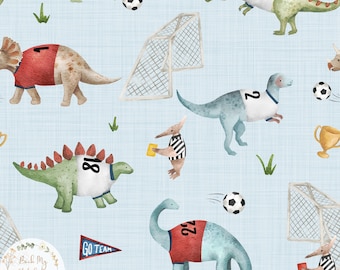 Dinosaur Football digital Seamless Pattern, Watercolor Soccer design, Dinosaur Soccer Digital file Football Crafting paper, Non-exclusive