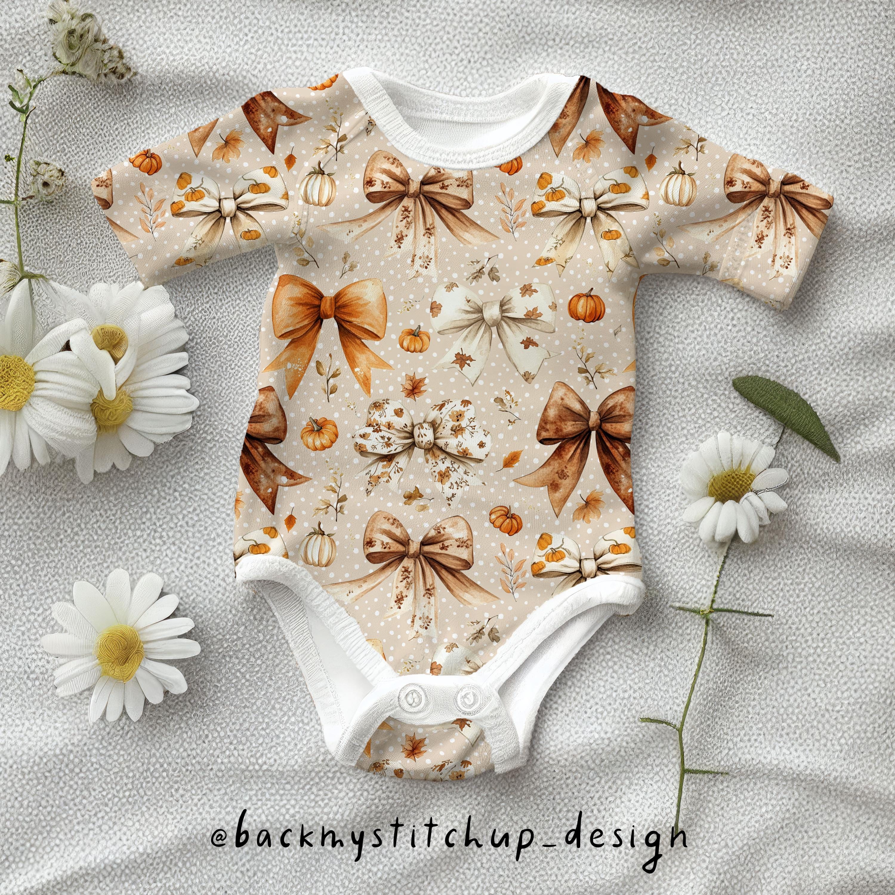 Fall Coquette Bows Seamless Pattern | Watercolour Brown Bows Digital ...