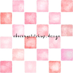 Pink Check Seamless Pattern, Valentine&#39;s Day Checkers Surface Pattern, Girls Check Digital Download, Valentines Checkerboards Repeat Pattern