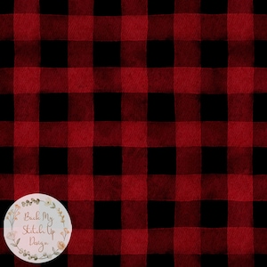 Buffalo Plaid Seamless file, Red and Black Gingham Seamless Pattern, Red and black Gingham fabric design, Check seamless Non exclusive