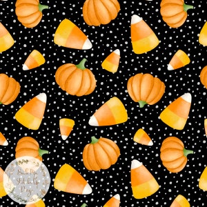 Candy Corn Seamless Pattern, Halloween Pumpkin Seamless Pattern, Candy Corn Fabric design, Digital Download, Digital Paper, Crafting paper