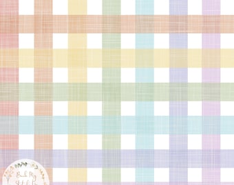 Rainbow Gingham Seamless Pattern, Rainbow Plaid Surface Pattern, Summer Plaid Digital Download, Spring Tartan fabric design, Non exclusive