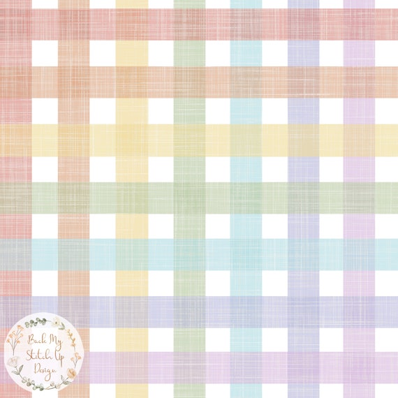 Rainbow Gingham Seamless Pattern, Rainbow Plaid Surface Pattern, Summer  Plaid Digital Download, Spring Tartan fabric design, Non exclusive