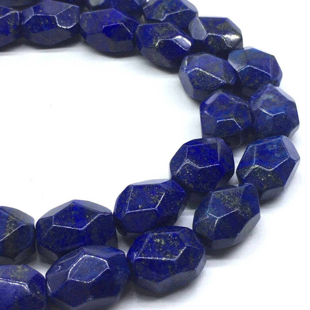 Lapisl zuli Natural Lazuli Twist Perlas De Oct gono Facetado Aprox 
