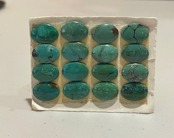 10x14mm Oval shape Natural turquoise Price for 16pcs