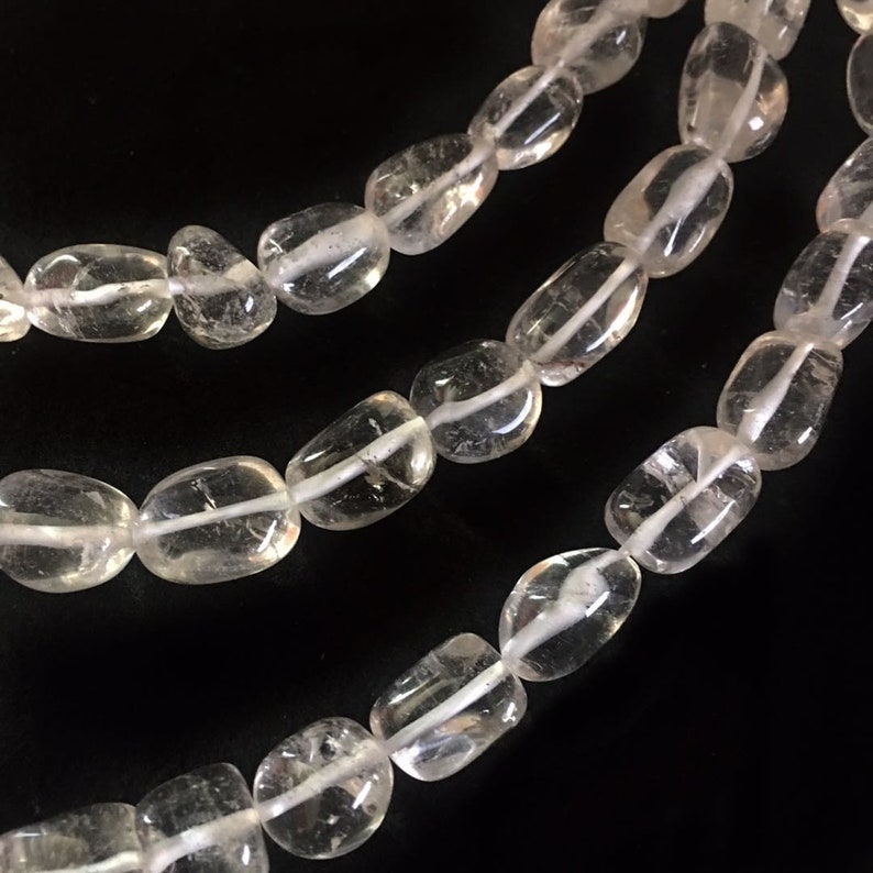 Clear Quartz Smooth Pebble Shape Beads Approx 10x12x15mm to - Etsy