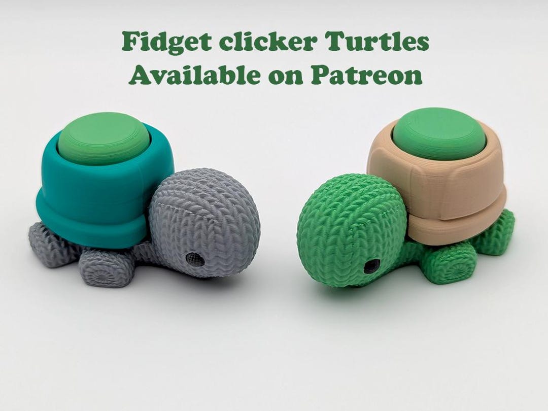 3 3D Printed “knitted” Turtle Clicker | Removable Shell | Kailh Box ...