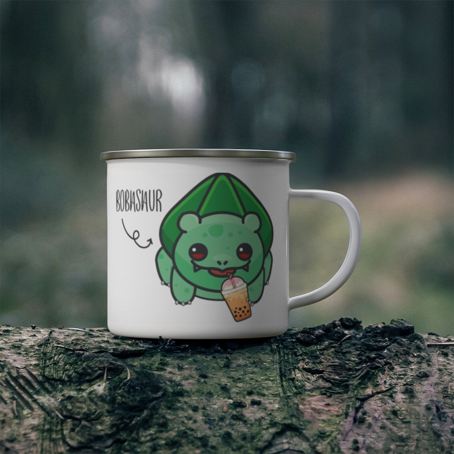 Pokemon Mug with Bulbasaur Mug Boba Tea BOBAsaur Etsy