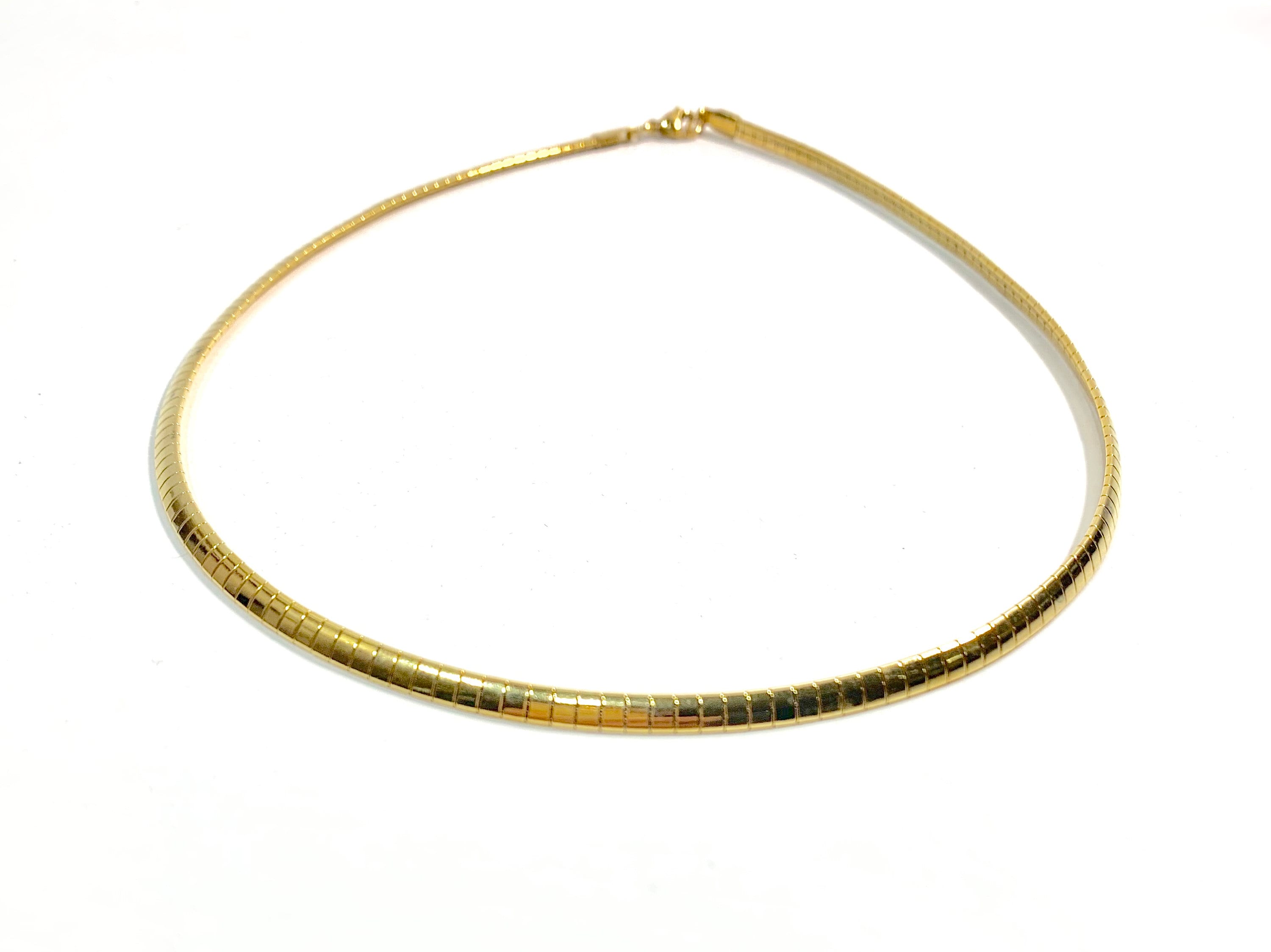 Gold Omega Chain Necklace Gold Plated Quality Stainless Etsy