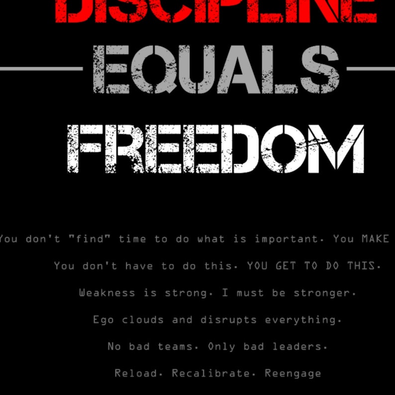 5 Day Discipline Equals Freedom Workout Plan for Push Pull Legs