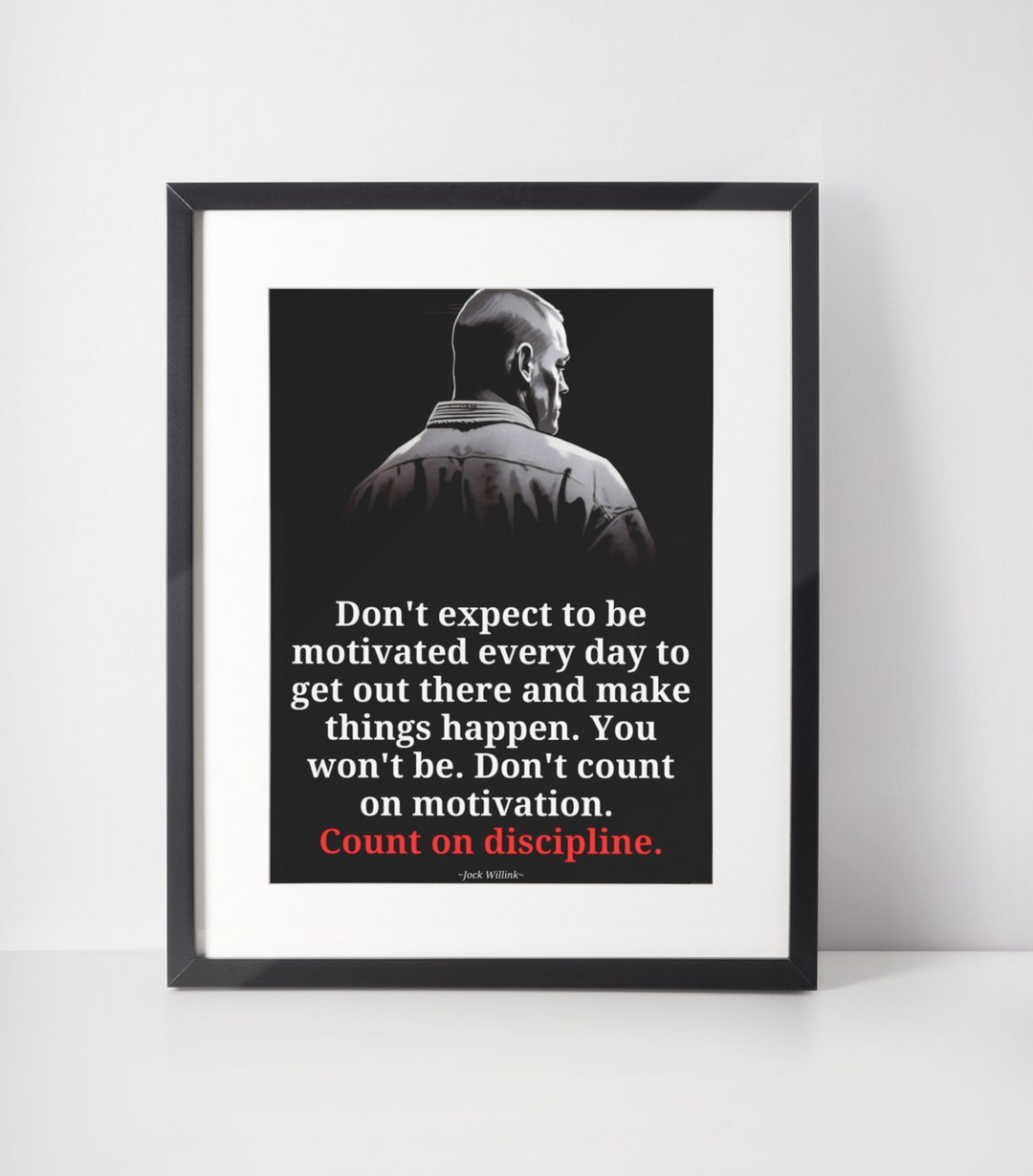 Count on Discipline Jocko Willink Jocko Willink Quote BJJ poster