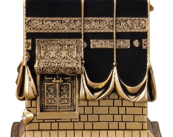 Islamische Tischdeko Kaba Nachbildung Gold & Schwarz (Klein)