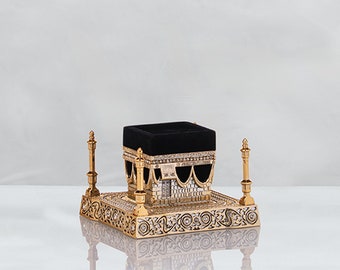 Islamic Table Decor Kaba Replica Gold & Black