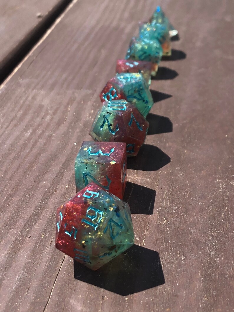 Full Set of Custom Resin Dice Pouring and Coloring Etsy