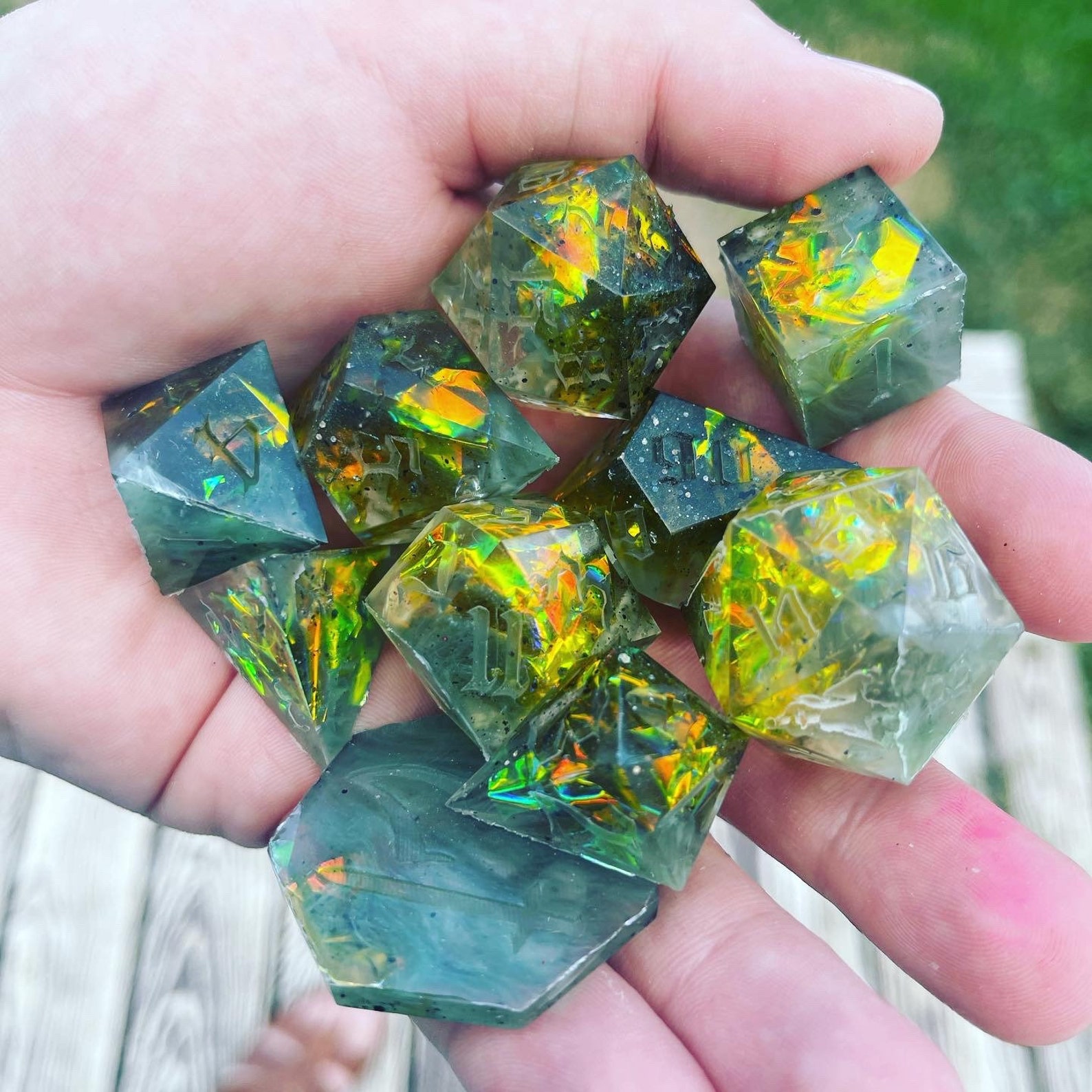 Full Set of Custom Resin Dice Pouring and Coloring Etsy