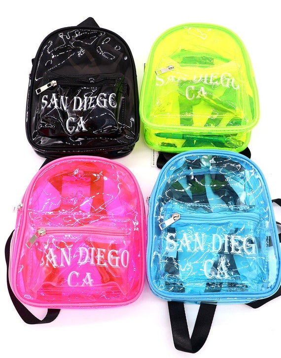clear neon backpack