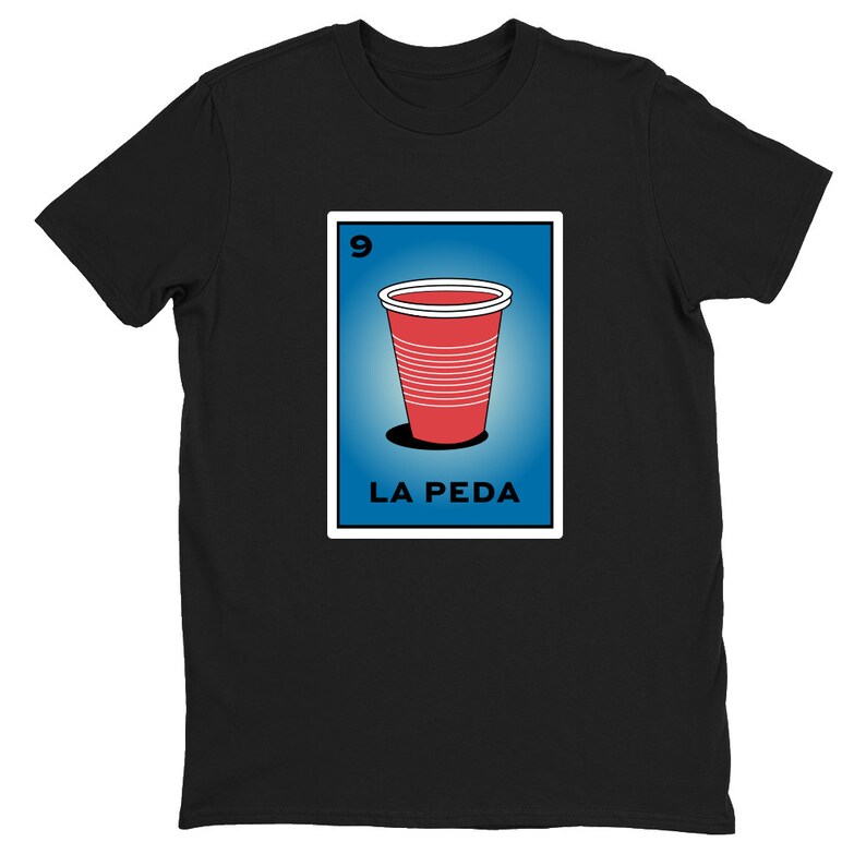 La Rosa La Dama La Peda Lotteria T-shirt Mexican La Sirena