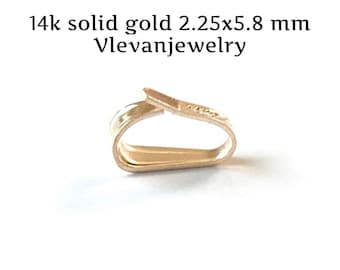 14k Solid Gold Bail | Pendant Connector, Jewelry Making (Made in USA)