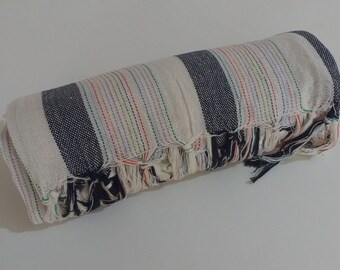 Handwoven Turkish cotton bath towel - hammam towel for the sauna, spa