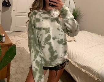pix Dark Green Tie Dye Shirt green tie dye etsy