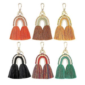 Macrame Rainbow Keychain | Keychain Holder Monogrammed | Personalized Custom Keys Holder Keyring |Birthday Anniversary Gift