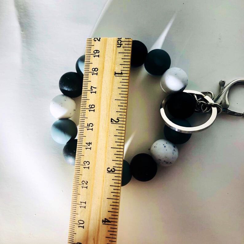 Stretchy Silicone Bracelet Keychain Wristlet Keychain Etsy