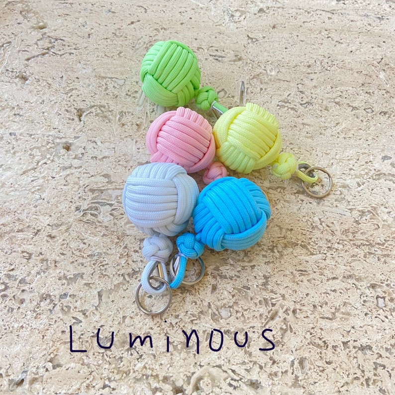 Floating Boat Keychain Monkey Fist Key Chain Reflective Etsy