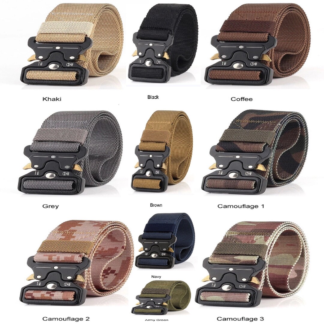 Tactical Belt Military Belt Long Adjustable Quick Release Belt Nylon