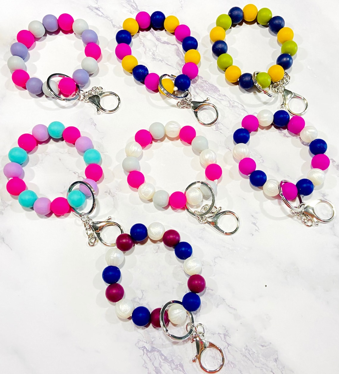 Mamas Keychain Stretchy Silicone Bracelet Keychain Etsy