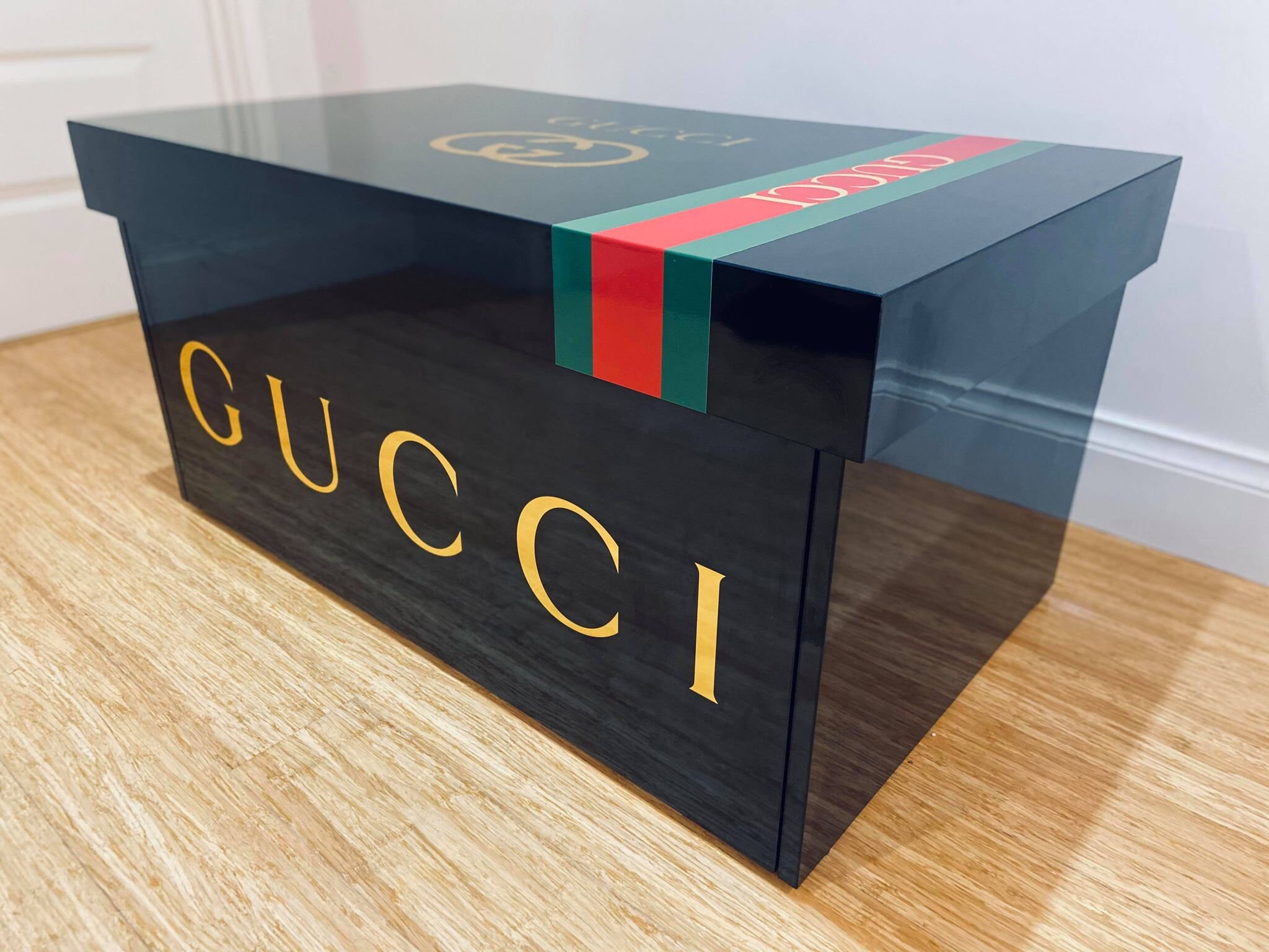 Gucci Shoe Storage Box // Gloss Black // Tamaño Medio // Ideas Etsy