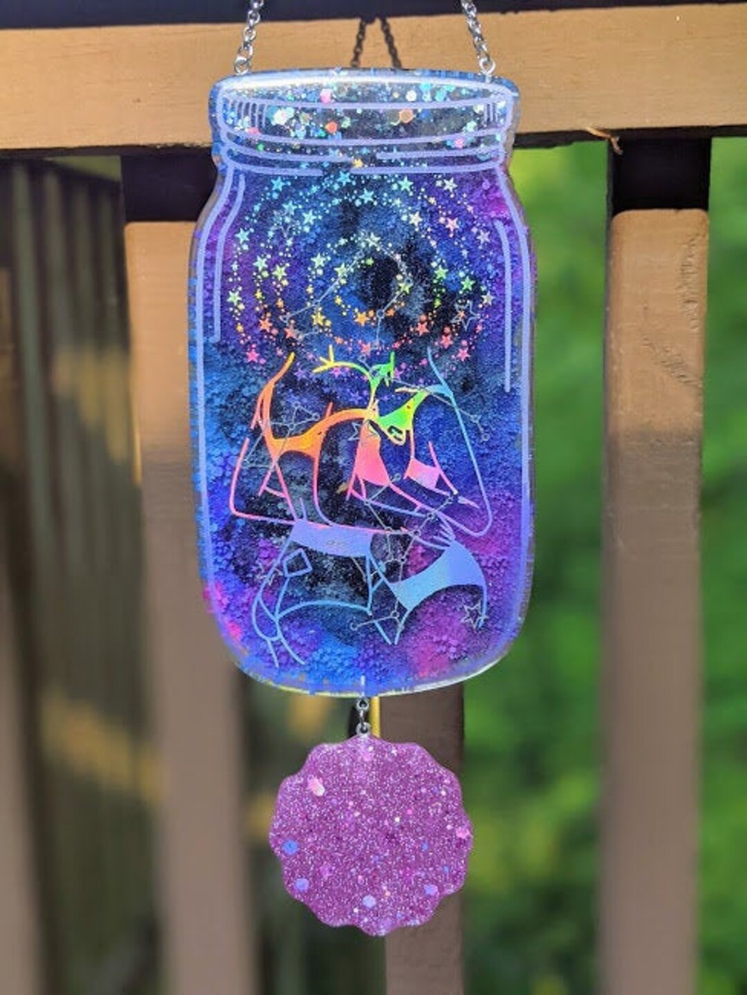 Mason Jar Girl Suspension murale en résine / Suncatcher Our Etsy France