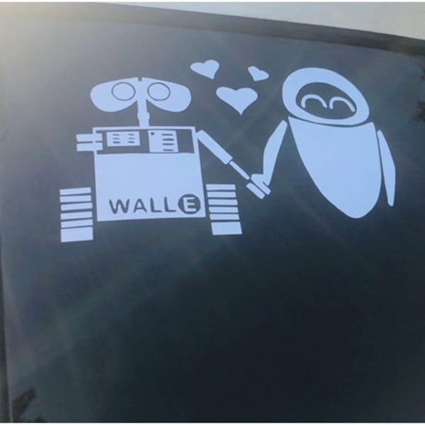 Wall E and Eve Car Decal Etsy