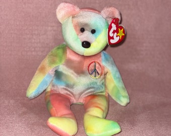 RARE Peace Tie Dye TY Beanie Baby