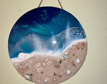 Memorial Resin Art (ashes to art) 10" round