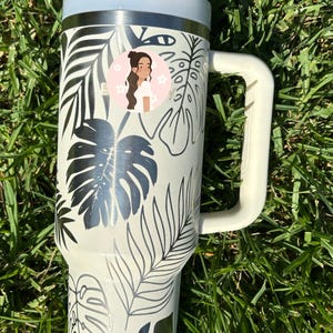 40oz Engraved Monstera Leaf Tumbler / Monstera Leaf Tumbler / Monstera / Summer / Engraved Tumbler / Tumbler Engraving / Custom Tumbler /