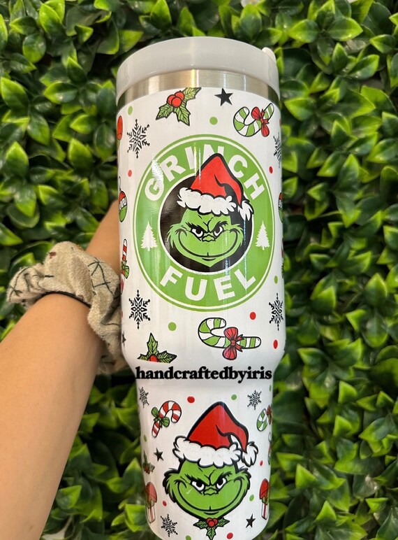 Christmas Tumbler / Grinchmas / Mean Green Character Tumbler / Xmas Tumbler  / 40oz Tumbler / Stanley Dupe / Stanley Tumbler 