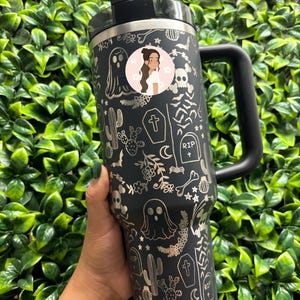 40oz Engraved Tumbler / Halloween Doodles Tumbler / Cute Halloween / Engraved Tumbler / Tumbler Engraving / Halloween Tumbler / Custom Gifts