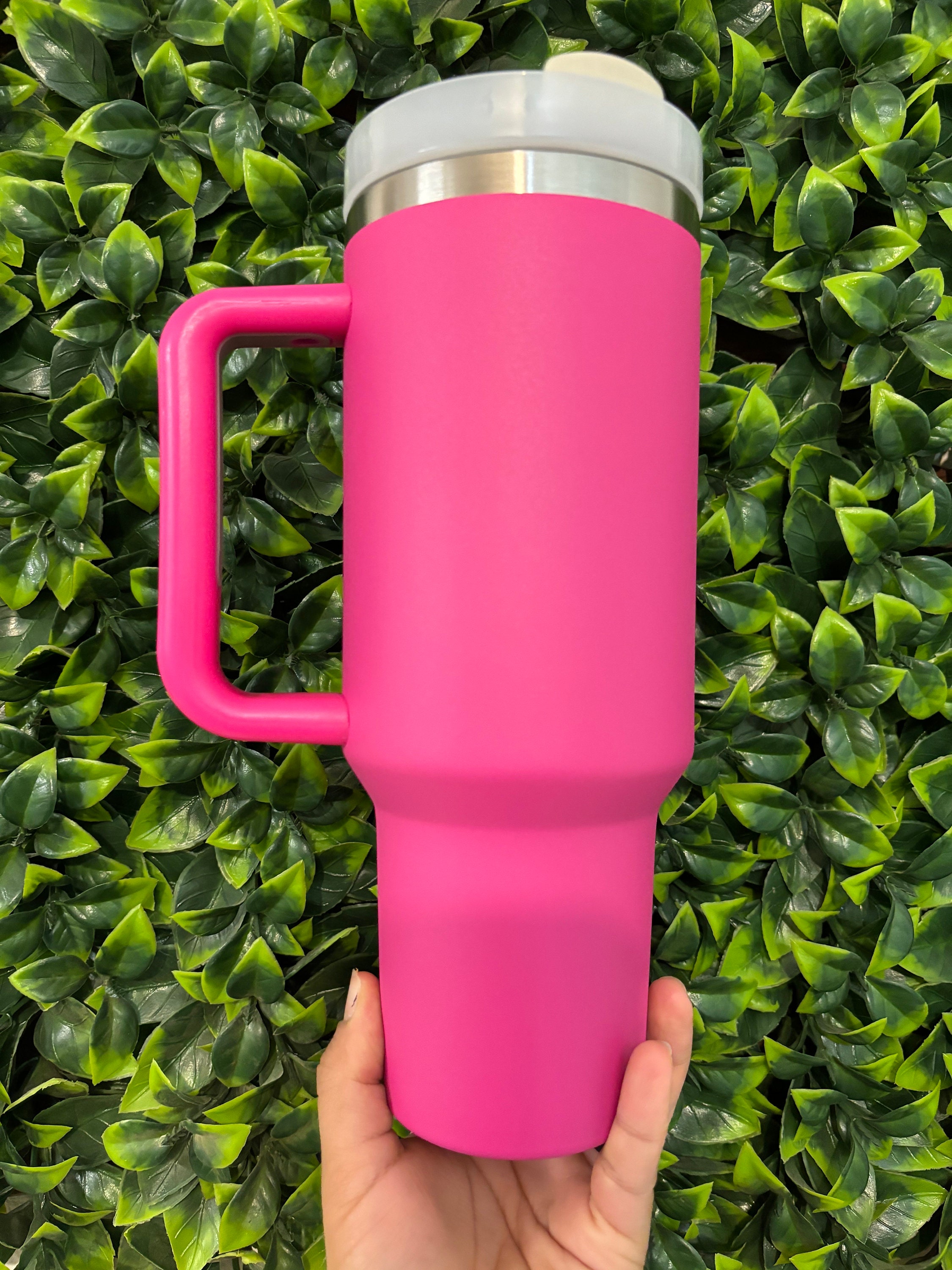 Simple Modern 40 Oz Tumbler With Handle And Straw Lid ( Finds) -  Stylish Stanley Tumbler - Pink Barbie Citron Dye Tie