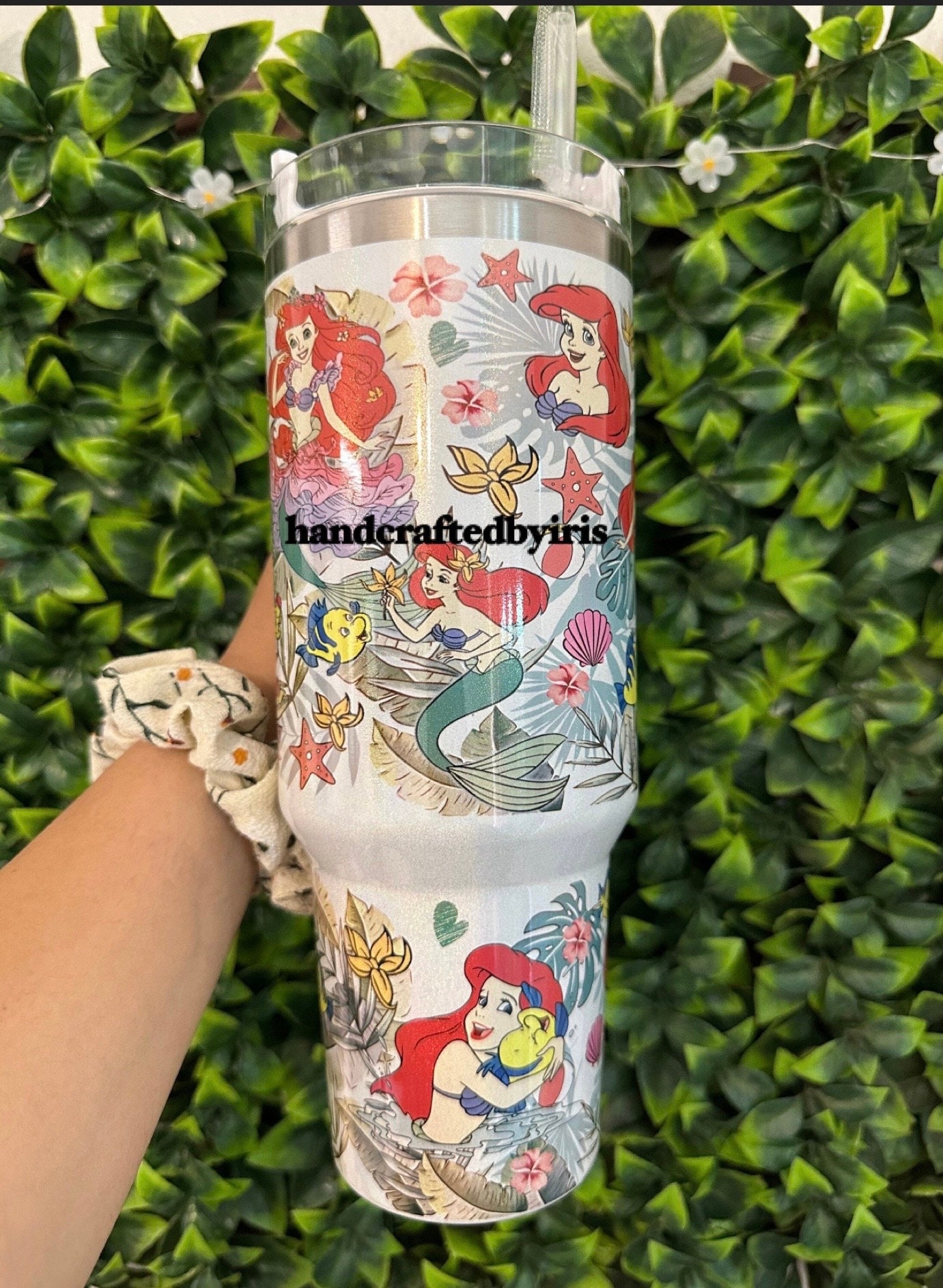 Straw Topper For Stanley Cup & Tumbler With Handle, Mermaid Design